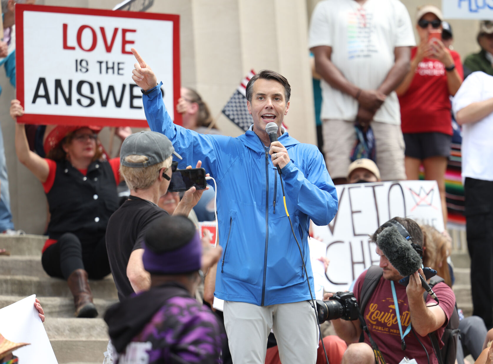 Morgan McGarvey speaks at rally - June 14.JPG